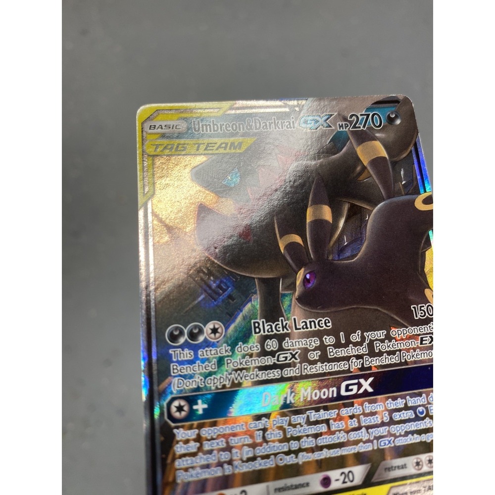 Umbreon and Darkrai GX 125/236 Sun & Moon Unified Minds Tag Team Pokemon TCG MP+ - Picture 10 of 16